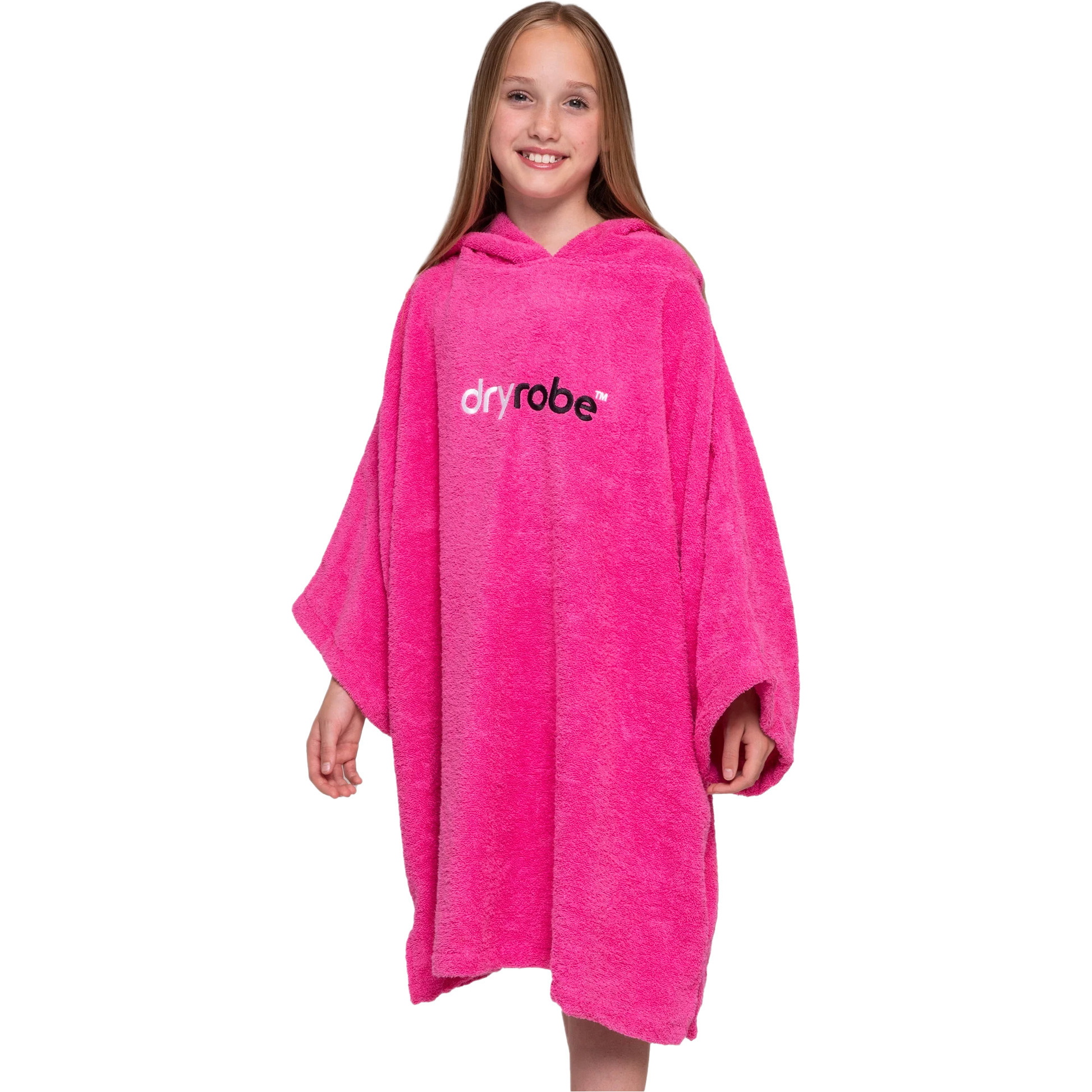 2026 Dryrobe Junior Albornoz Con Capucha De Algodón Orgánico V3DRJOCTR - Pink